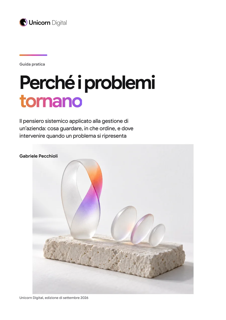 Copertina della guida “Perché i problemi tornano” di Gabriele Pecchioli