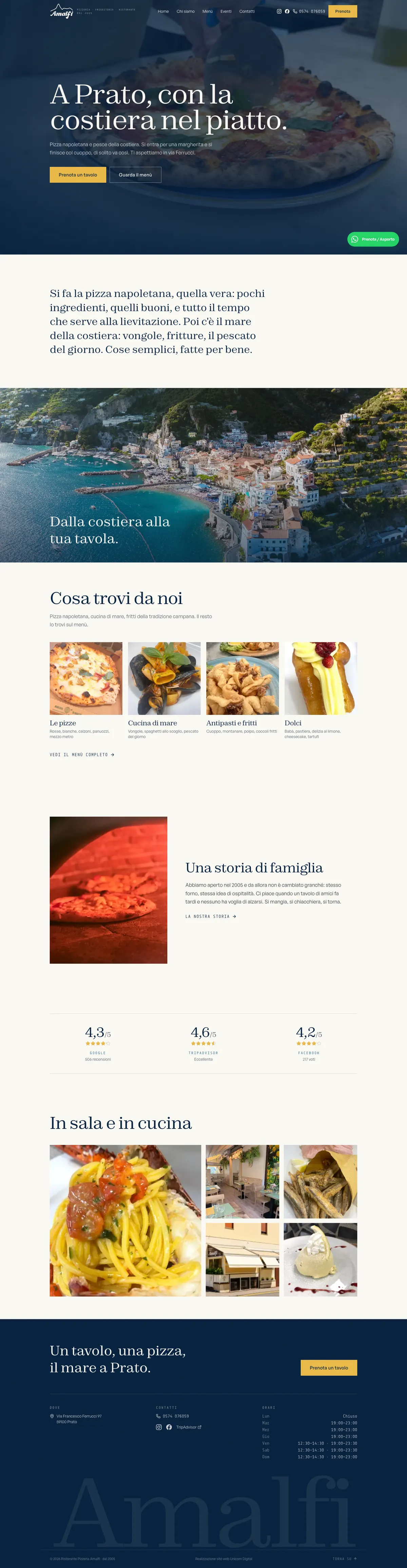 Anteprima del sito Pizzeria Amalfi
